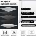 4 Sided Splash Guard, Non-Stick Oil Splash Guard Stove Heat Insulation Panel, Foldable Stainless Steel Frying Oil Splash Guard, Oil Splash Guard Heat Insulation Panel for Cooking, 16" High Boards - Upgrade 3 Panels