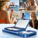 Meifigno Designed for iPhone 17 Pro Max Case Wallet (3-4 Cards & Cash), Built-in Mirror & Kickstand, Surround Raised Lens Protection, for 17 Pro Max Case with Card Holder for Women (6.9"), Deep Blue