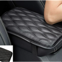 Auto Center Console Pad PU Leather Car Armrest Seat Box Cover Protector Universal Fit (D-Black)