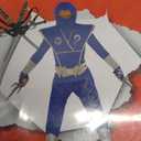 Spooktacular Creations Kids Halloween Ninja Costume, Ninja Costume for Boys, Teen Halloween Costumes for DressUp Themed Party (Small(5-7 yrs), Blue+silver)