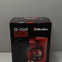 MELLERHOME 12-Cup Red Coffee Maker - Perfect for Home or Office, Borosilicate Carafe, Auto-Off, Reusable Filter, Anti-Drip, Keep-Warm Function, Clear Water Level Window, Red Kitchen Accessories