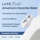 LUXE Bidet NEO 320 Plus - Warm Water, Dual Nozzle, Non-Electric Bidet Attachment for Toilet Seat, Patented Slide-In Install, 360 Self-Clean, EZ-Lift to Clean, Feminine & Rear Wash (Chrome)