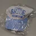 Put It On My Husband's Tab Funny Trucker Hats Women Vintage Adjustable Baseball Cap Embroidery Fashion Trucker Hat (Blue)