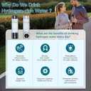 Hydrogen Water Bottle Generator - Glass Hydrogen Water Ionizer Machine, 16oz, SPE/PEM Technology, LED Display, Easy Clean, Type-C Charging for Home Office Fitness, Silver