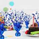 Miliocry 6 Pack Metallic Foil Spray Centerpiece Star Table Decoration Burst Table Centerpieces for Birthday Wedding Anniversary Graduation Holiday Party Supplies Decor Blue