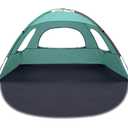 WhiteFang Beach Tent Anti-UV Portable Sun Shade Shelter for 3 Person, Extendable Floor with 3 Ventilating Mesh Windows Plus Carrying Bag, Stakes and Guy Lines