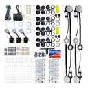 Universal Electric Power Window Lift Roll Up Regulator Conversion Kit w/Switches, Wiring & Mounting Hardware | Fit for 4 Door Vehicles with Manual Windows, Sedan, Pickup, Off-Road, Vans, SUV