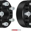 Wheel Spacers, 5x4.75 for Chevrolet for S10/Corvette/Camaro, for GMC for S15/Sonoma, for Cadillac for Eldorado/XLR, 2 inch Wheel Adapters & Spacers with 12x1.5 Studs 70.5mm Bore 2Pcs Black