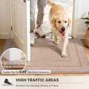 PURRUGS Dirt Trapping Door Mat 20" x 31.5", Non-Slip/Skid Machine Washable Entryway Rug, Dog Doormat, Super Absorbent Welcome Mat for Muddy Wet Shoes and Paws, Beige