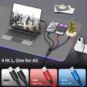 4 in 1 Multi Charging Cable, Charging Cords for Multiple Devices 3Pack 5FT