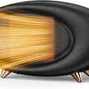 Desk Heater,600W Small Space Heater for Indoor Use,Fast Safety Heat Personal Desktop Heater for Bedroom Table Home Indoor Use(Black)