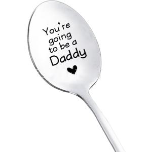 Baby Pregnancy Announcement Gifts for Dad You're Going to Be a Daddy Spoon for New Dad Gift Coffee Tea Spoons for Father Daddy to Be Gifts Funny Engraved Stainelss Steel Spoon