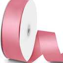100 Yards 1-1/2 inch Satin Ribbon, Fabric Ribbon Solid Color Perfect for Gift Wrapping, Wedding, Handmade Bows, Floral Bouquets and Party Decoration(Pink)