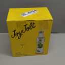 JoyJolt Spring Glass Water Bottles Set of 6-18 oz Glass Bottles with Stainless Steel Caps - Glass Drinking Bottles with Leakproof Lids - Reusable Glass Juice Bottle - Container Bottle Set