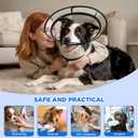 BONTHEE Clear Dog Cone CollarExtra-Long Recovery E-Collar for Dogs, Transparent Adjustable Dog Cones Alternative for Small Large Medium Size Dogs,Protective Neck Brace with Soft Edges-XL