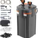 VEVOR Aquarium Filter 317GPH, 4-Stage Canister Filter 75-100 Gallon, Ultra-Quiet Internal Aquarium Filter with UV Protection, Submersible Power Filter with Multiple Function for Fish Tanks, 12W