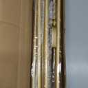 Gold Curtain Rods 66 to 120 Inches(5.5-10 Feet),Decorative 3/4 Inch Diameter Drapery Rod Set with Square Finials,Size:36''-120'',Brass Gold