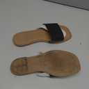 FITORY Women's Slide Sandals Fashion Square Open Toe with Cushioned Footbed Slippers for Beach Size, 6