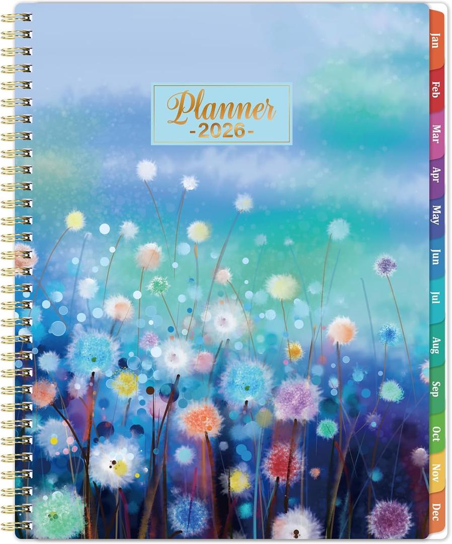 2026 Planner - Planner 2026, Weekly and Monthly Planner 2026, 2026 Calendar Planner, Jan. 2026 - Dec. 2026, 11 x 8.5, Colorful Tabs, Back Pocket, Holidays, Twin-Wire Binding