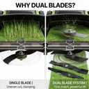 72511-VE1-020 & 72531-VE2-020 Lawn Mower Blade Set, Compatible with Hon da 21" HRB215 HRB216 HRB217 HRM215 HRR216 HRS216 HRT216, Replace 72511-VE1-010 72531-VE2-010 2-Pack