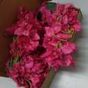 6PCS Silk Bougainvillea Artificial Flowers, UV Resistant, 36 Branches, Long Stems Faux Flower, Realistic Fake Bougainvillea Vines, for Wedding Porch Home Party Garden DIY Decor - 38 inch (Fuchsia)