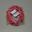 2 Pack Valentine's Day Headband for Women Pearl Rhinestone Crystal Jeweled Embellished Ladies Wide Top Knot Pink Red Makeup Hair Hoop Accessory Holiday Party Costume Decor Prezzie