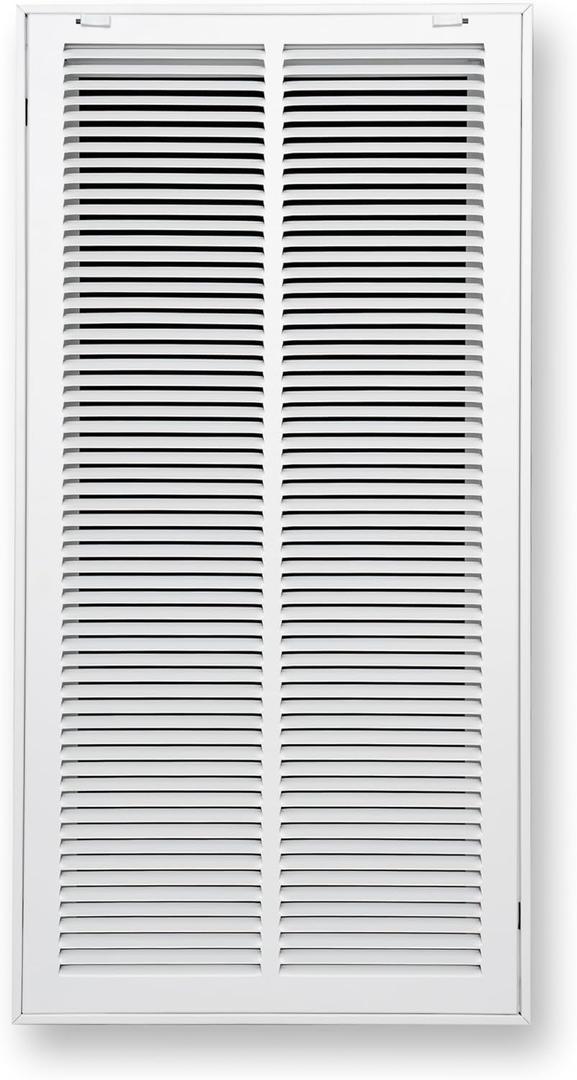 Fits 14x30 Duct Opening | Steel Return Air Filter Grille by Handua [Removable Door] for 1-inch Filters | Vent Cover Grill | White | Easy-to-Use Plastic Latches | Outer Dimensions: 16 5/8"W X 32 5/8"H