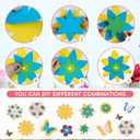 Cinrobiye 30 Pcs 3D Paper Flowers Decorations Kit for Wall DIY Flower Bulletin Board 3D Spring Fiesta Paper Floral Backdrop Decoration for Photo Backdrop Classroom Back to School Party
