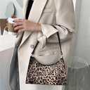 Leather Wristlet Clutch, Leopard Print Purse Leopard Handbags For Women, Handbags Ladies Chic Shoulder Bags With Zipper Closure For Women.