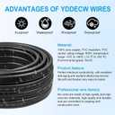 6/3 NM-B Wire with Ground - 100FT 6 Gauge Non-Metallic Sheathed Cable Pure Copper 6 AWG 3 Conductor Residential Indoor Wire for Outlets, Switches and Other Loads etc.