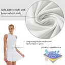 LastFor1 Women's Golf Polo Sleeveless Shirt Zip-Up UPF 50+ UV Protection Athletic Tops Slim Fit Quick Dry Lightweight (White, S)