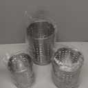 Metal Utensil Holder Set, Small SUS401 Steel Utensil Holder Flatware Silverware Spatulas Utensils Drying Rack for Kitchen Countertop, Kitchen Home Office Organizers ,Silver (3 Pack)