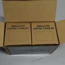 Puraville 2 Pack Insulated Tumblers with Lid, 10 oz Travel Coffee Mug Stainless Steel Vacuum Cup, Leak Proof Double Walled Coffee Tumbler for Iced and Hot Drinks, Peacock Blue and Cream