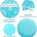 OLESILK Small Hot Cold 6 Packs, Reusable Round Gel Beads Ice Pack with Cloth Backing, Hot and Cold Therapy for Breastfeed Injury, Kids Pain Relief, Headache, Tired Eyes, Wisdom Teeth, Sinus Relief