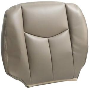 Priprilod #522 Med Tan Microfiber Leather Driver Side Bottom Replacement Seat Cover Compatible with Chevy Avalanche Silverado GMC Sierra 1500 2500 3500 HD 2003 2004 2005 2006