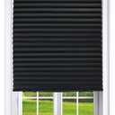 Mirrotek Pleated Window Paper Shades Room Darkening Blinds Black 36" x 69" (Pack of 6 Temporary Shades)