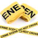 TaoBary 100 ft Crime Scene Tape Caution Barricade Halloween 2 Rolls Tearable Warning Tape Safety Bright Yellow for Christmas Wedding Party Indoor Decor Prop(Crime Scene)
