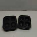 JETKONG Large Skull Ice Mold - 4 Cavity Silicone Skull Ice Maker - Ice Cube Tray for Whiskey, Bourbon, Cocktails and Juice