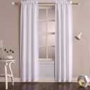2 Pack 3/4 Inch Diameter Adjustable Curtain Metal Rod with Round Clear Acrylic Ball Finials86 to 120 Inch