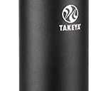 Takeya Actives Water Bottle with Spout Lid - Bottle with Double Stainless Steel Insulation - Dishwasher Safe & BPA-Free - Bottle with Spout Lid & Removable Bumper - 40 oz, Onyx