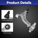 14pcs Front Suspension Kit Upper Lower Control Arm W/Ball Joint Sway Bar Link Inner Outer Tie Rod End Boot Assembly Replacement for 2008-2010 Infiniti G37,2009-2020 Nissan 370Z