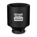 1/2" Drive x 46 mm Deep 6 PT Impact Socket, CR-MO, 1/2-inch Drive 6 Point Axle Nut Socket for Easy Removal of Axle Shaft Nuts (46MM）