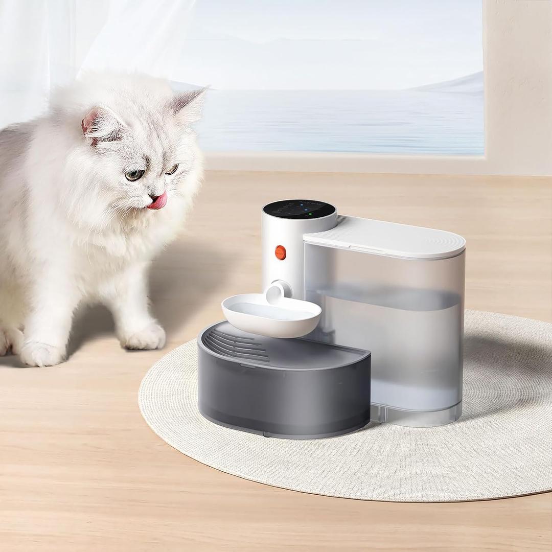 Petgravity Smart Cat Fountain with Self-Refill Tipping Sewage Separation Pet Water Dispenser