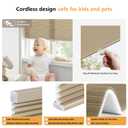 LazBlinds Cordless Cellular Shades, Light Filtering Honeycomb Shades for Home, Thermal Insulation Noise Reduction Blinds for Windows, 22'' W x 48'' H, Taupe