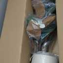 Rubber Tree 6 ft Artificial Tree in White Planter Pot, Faux Plants Indoor Faux Floor Plant Artificial Plants with 7 Pcs Magnolia Flowers for Home Decor, Artificial Fiddle Leaf Fig Tree for Office (Green)