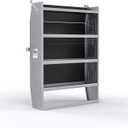 AA Products SH-6004 Steel Mid/High Roof Van Shelving Storage System Fits Transit, NV, Promaster and Sprinter, Van Shelving Units, 42''W x 60''H x 13''D
