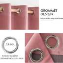 MIULEE Blush Pink Velvet Curtains Thermal Insulated Soundproof Room Darkening Blackout Curtains/Grommet Window Drapes for Home Theatre/Girls Room/Wedding Decor 52 x 84 Inches Set of 2