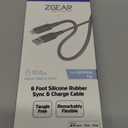ZGEAR Silicone Cable Lightning 6 ft Grey