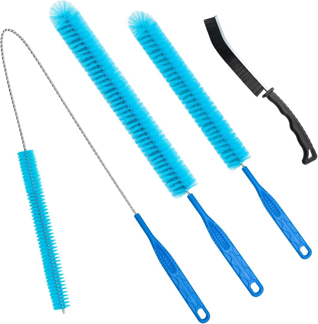 Dryer Vent Cleaner Kit Refrigerator Coil Cleaning Brush, Includes Dryer Vent Brush, Lint Brush for Dryer, Drain Cleaning Brush, and Appliance Brush Set for All Your Home Cleaning Needs
