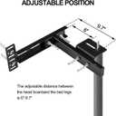 2 Pack Adjustable Headboard Brackets for Bed Base, Metal Headboard Brackets kit for Bed Frame, Black Footboard Extension Kit Compatible with Twin Full Queen King Bed